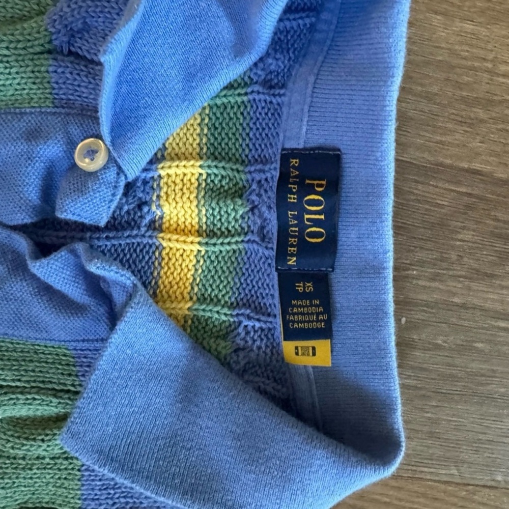 Polo by Ralph Lauren Striped Cable Knit Crop Top - Picture 3 of 4